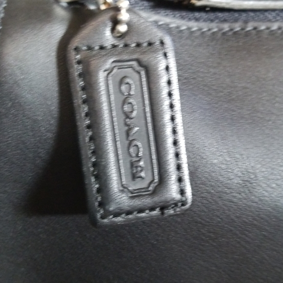 New large COACH black leather shoulder bag - Picture 4 of 6